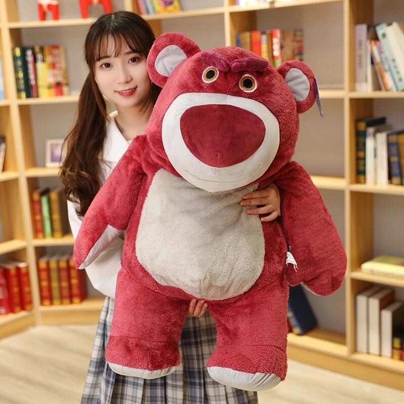 Aoger Official Disney Pixar Lotso Huggin Bear plush toy featuring a soft huggable design for display, collecting, or gifting