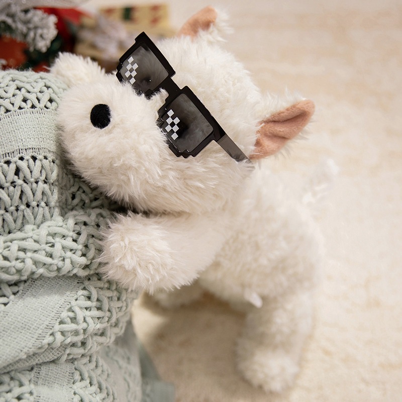 West Highland White Terrier Plush Pillow with fluffy plush fabric, perfect for playful home decor