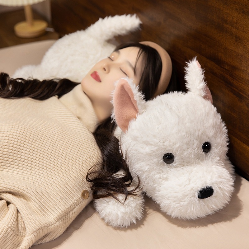 West Highland White Terrier Plush Pillow providing soft support for resting, lounging, or cozy naps