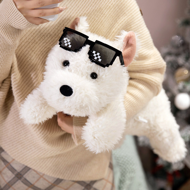 West Highland White Terrier Plush Pillow highlighting its fluffy texture and adorable face