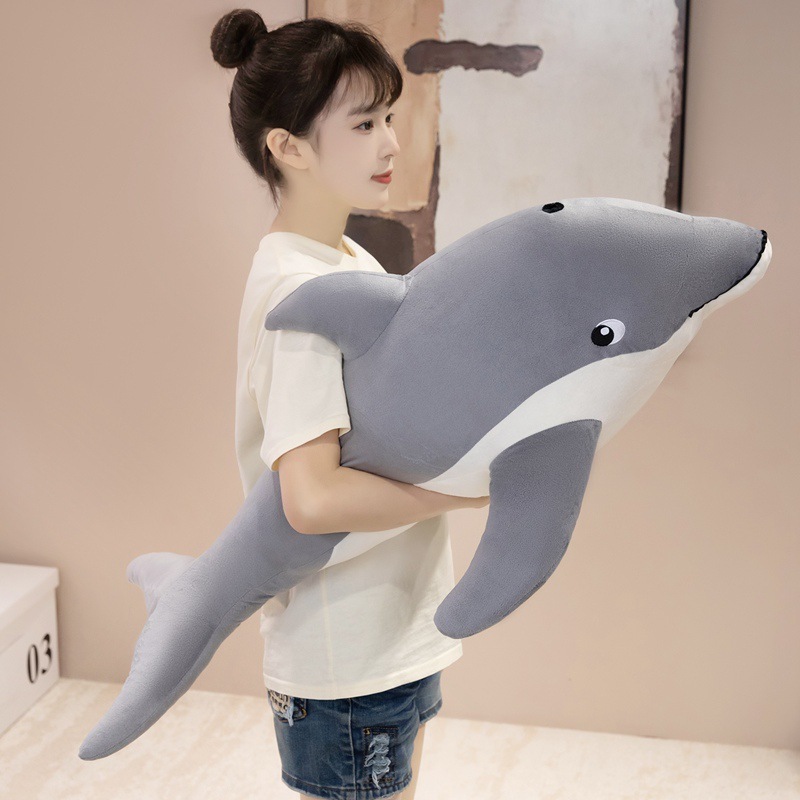 Cute Dolphin Plush Pillow perfect for hugging and cozy everyday comfort