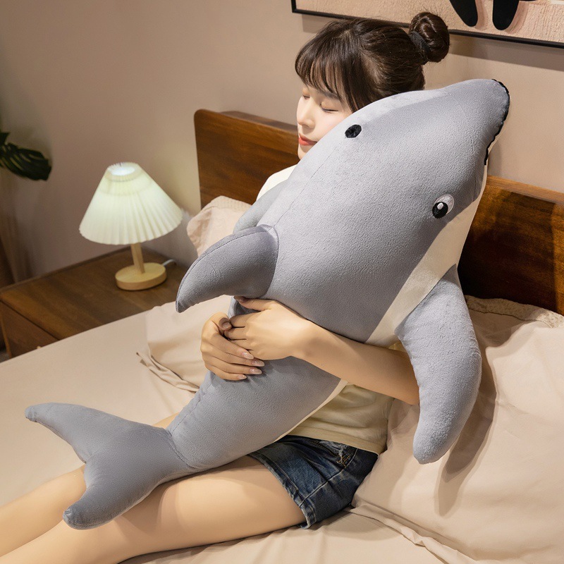 Cute Dolphin Plush Pillow designed for hugging, relaxing, and cozy comfort