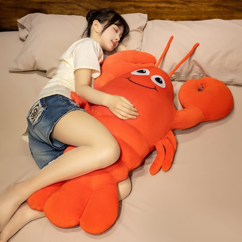 Cute Lobster Plush Pillow with a soft plush body and oversized claws, designed for hugging, lounging, and everyday comfort