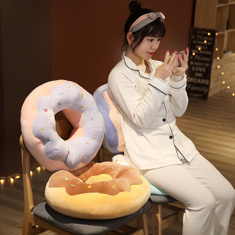 Sweet Donut Plush Pillows creating a cozy seating area for relaxing, reading, or everyday comfort