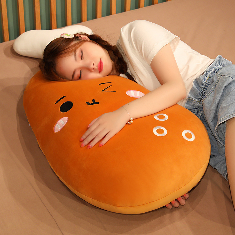 Winking Chicken Drumstick Plush Pillow for cuddling, sleeping, and adding soft comfort to cozy bedroom spaces