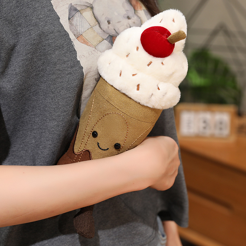 Chocolate Milkshake Plush Toy with soft plush fabric, fluffy whipped cream, cherry topping, and a cuddly design for everyday comfort