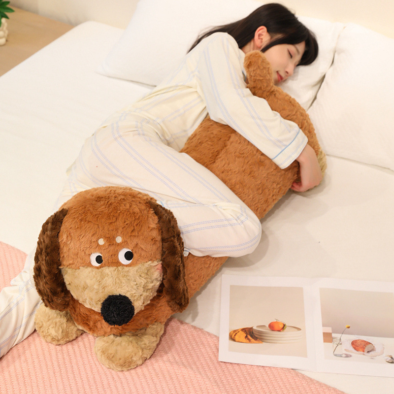 Dachshund Plush Pillow providing cozy full-body support, featuring a long dog design, soft plush texture, and a comfortable resting experience