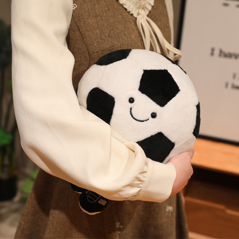 Soccer Ball Plush Toy made with soft plush fabric and fluffy PP cotton filling, perfect for cuddling and comfort