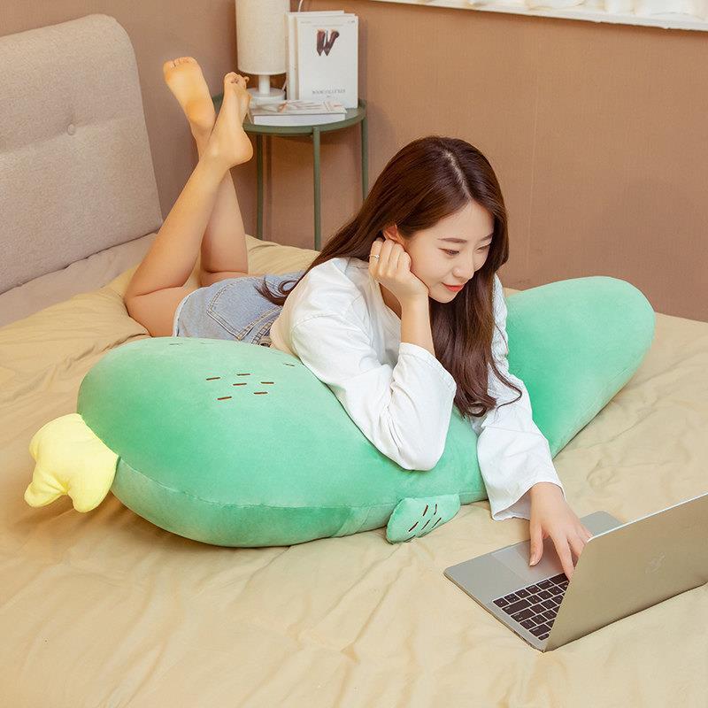 Cactus Plush Pillow with a soft plush surface and long body design, offering comfortable support for reading, lounging, relaxing, and everyday use