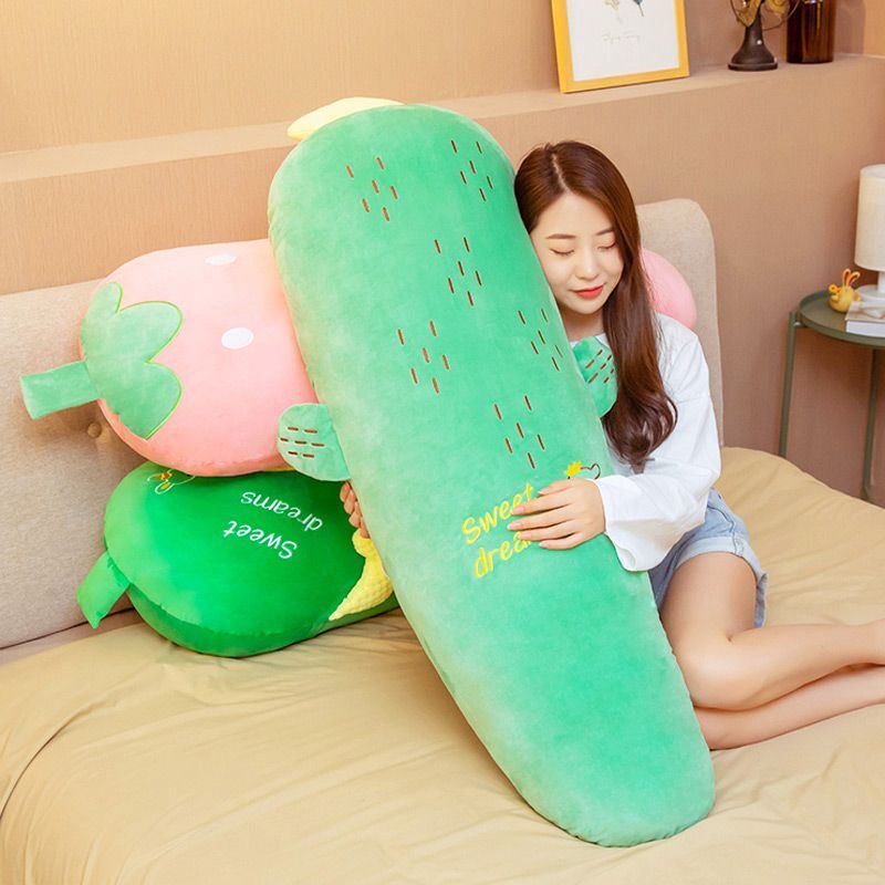 Cactus Plush Pillow with soft plush fabric and a long body design, perfect for hugging, lounging, resting, and creating a warm and cozy bedroom atmosphere