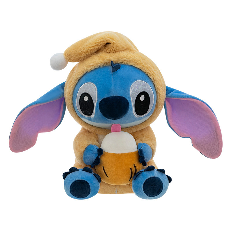 Stitch Costume Plush Toy in the Coconut Drink style featuring soft plush fabric, embroidered facial details, and fluffy PP cotton filling