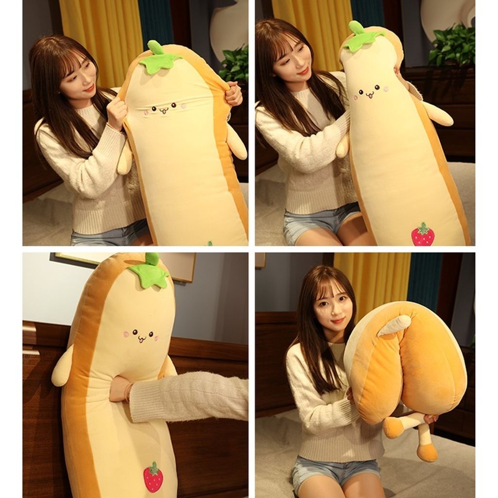 Cute Bread Long Pillow