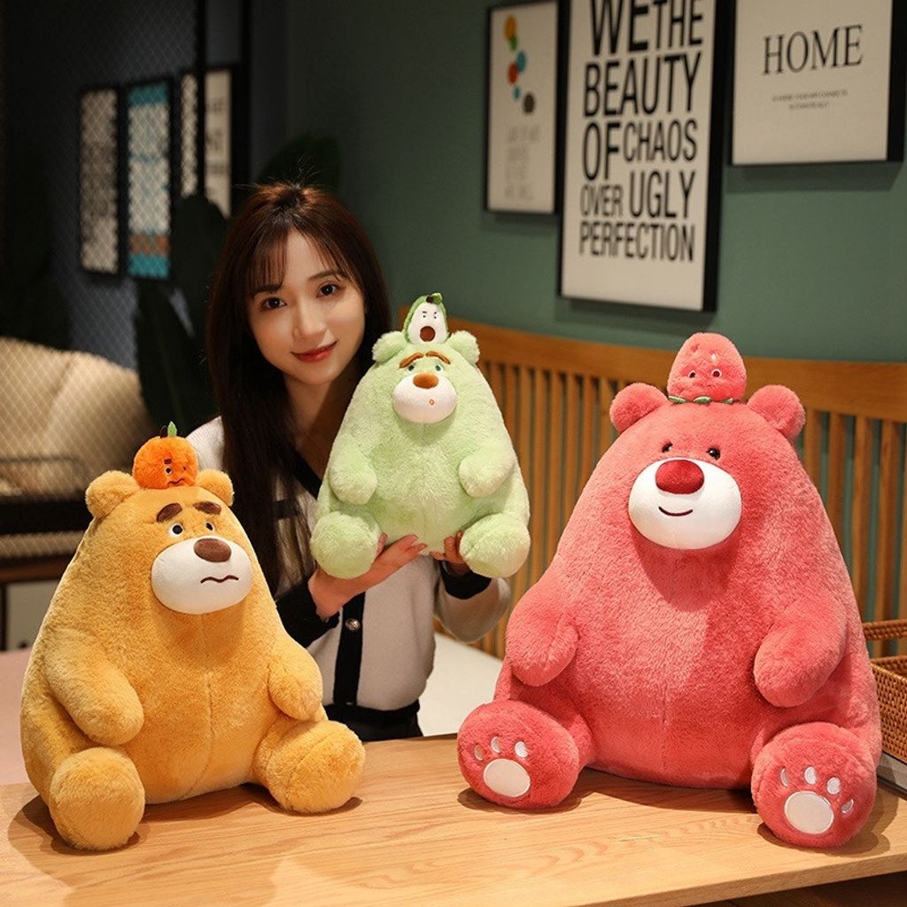 Orange Bear, Strawberry Bear, Avocado Bear