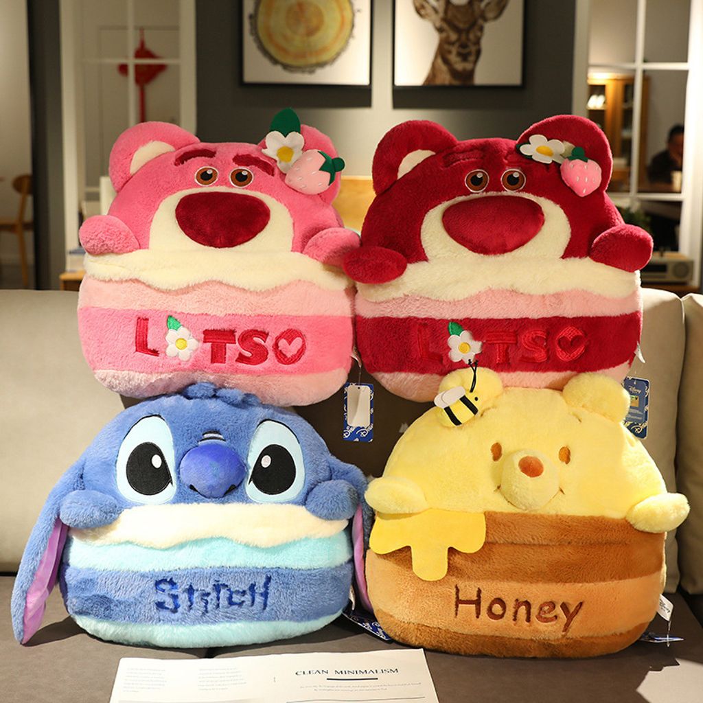 Pink Lotso, Red Lotso, Stitch and Winnie-the-Pooh