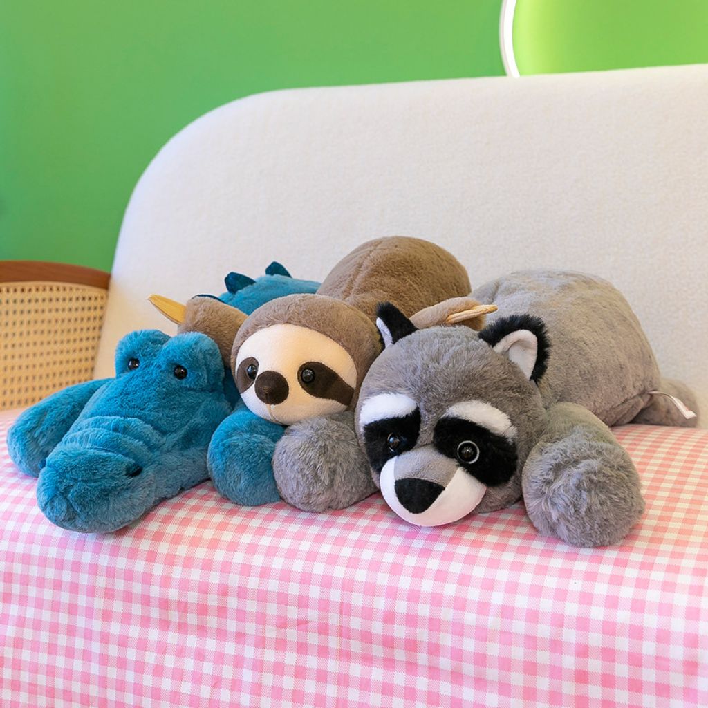 Crocodile, Sloth, Raccoon