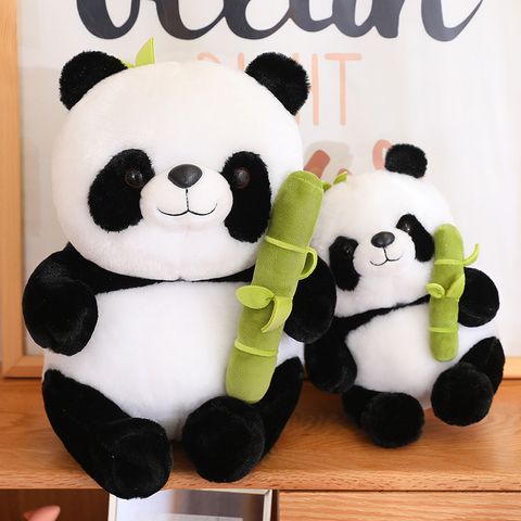 Panda Hugs Bamboo