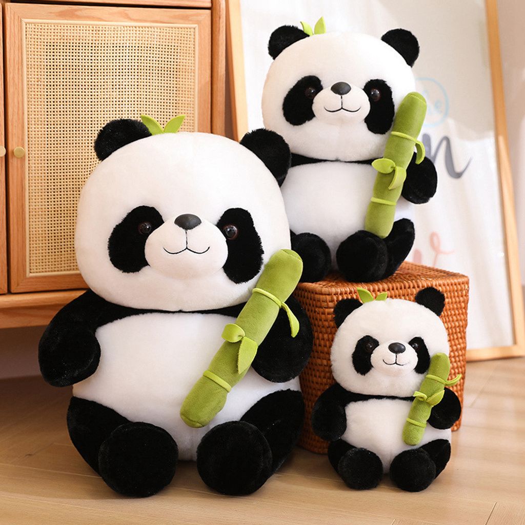 Panda Hugs Bamboo