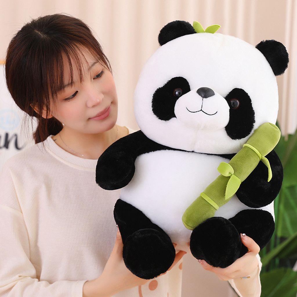 Panda Hugs Bamboo