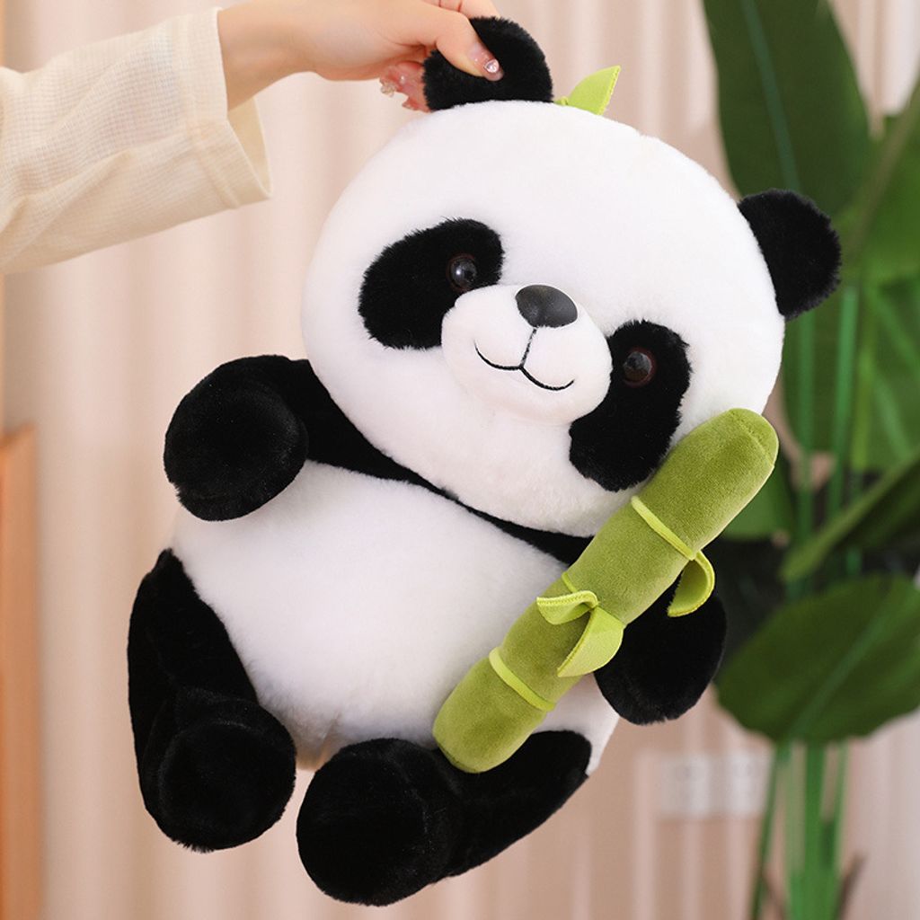 Panda Hugs Bamboo