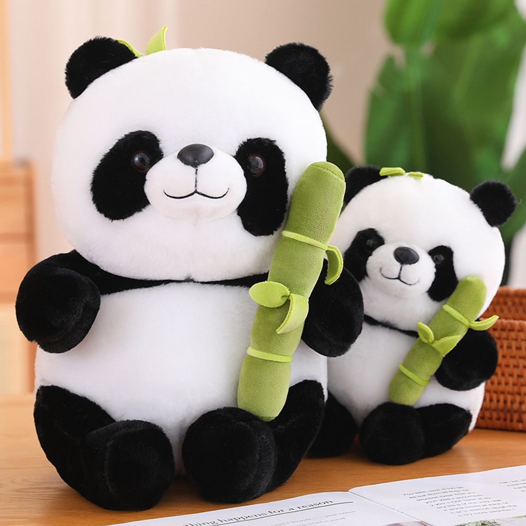 Panda Hugs Bamboo