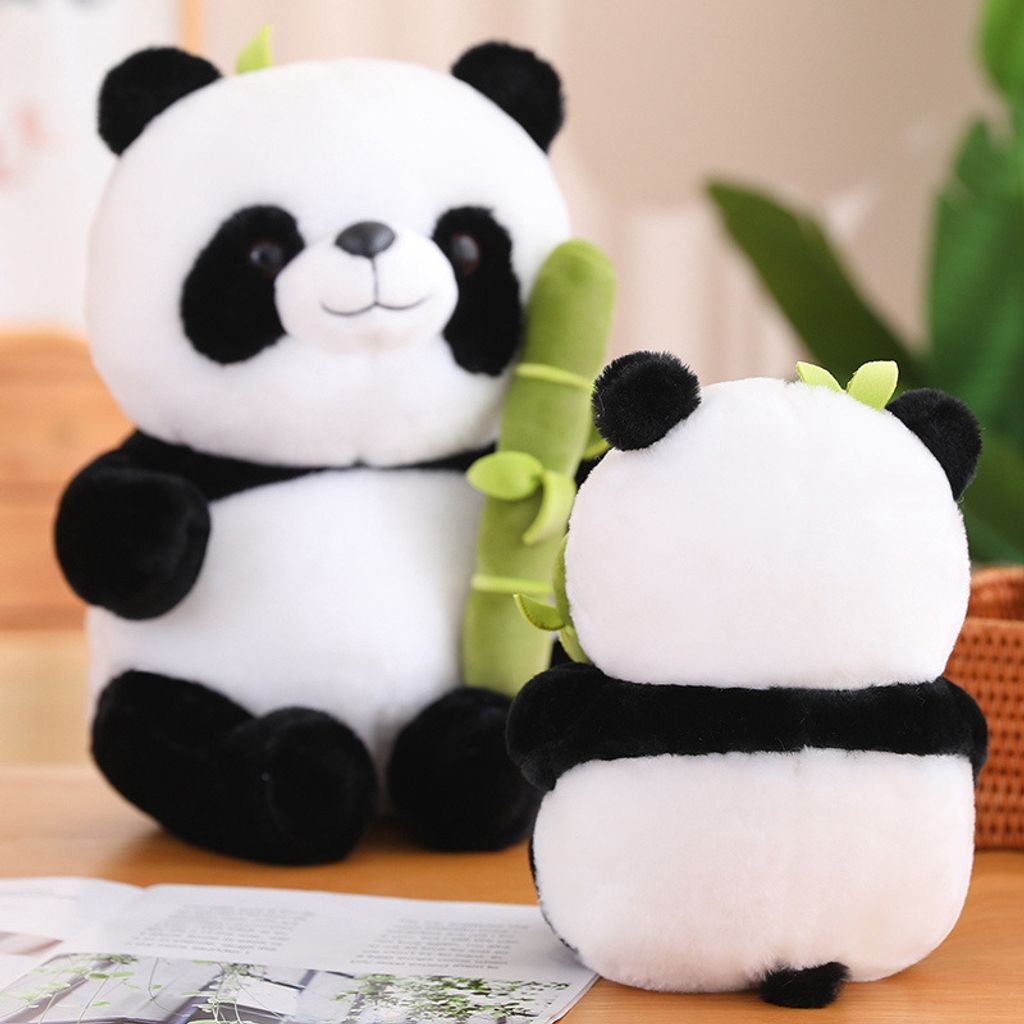 Panda Hugs Bamboo