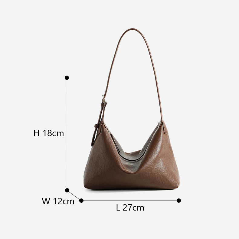 Classic Leather Hobo Bag in Baroque Brown – Size Reference