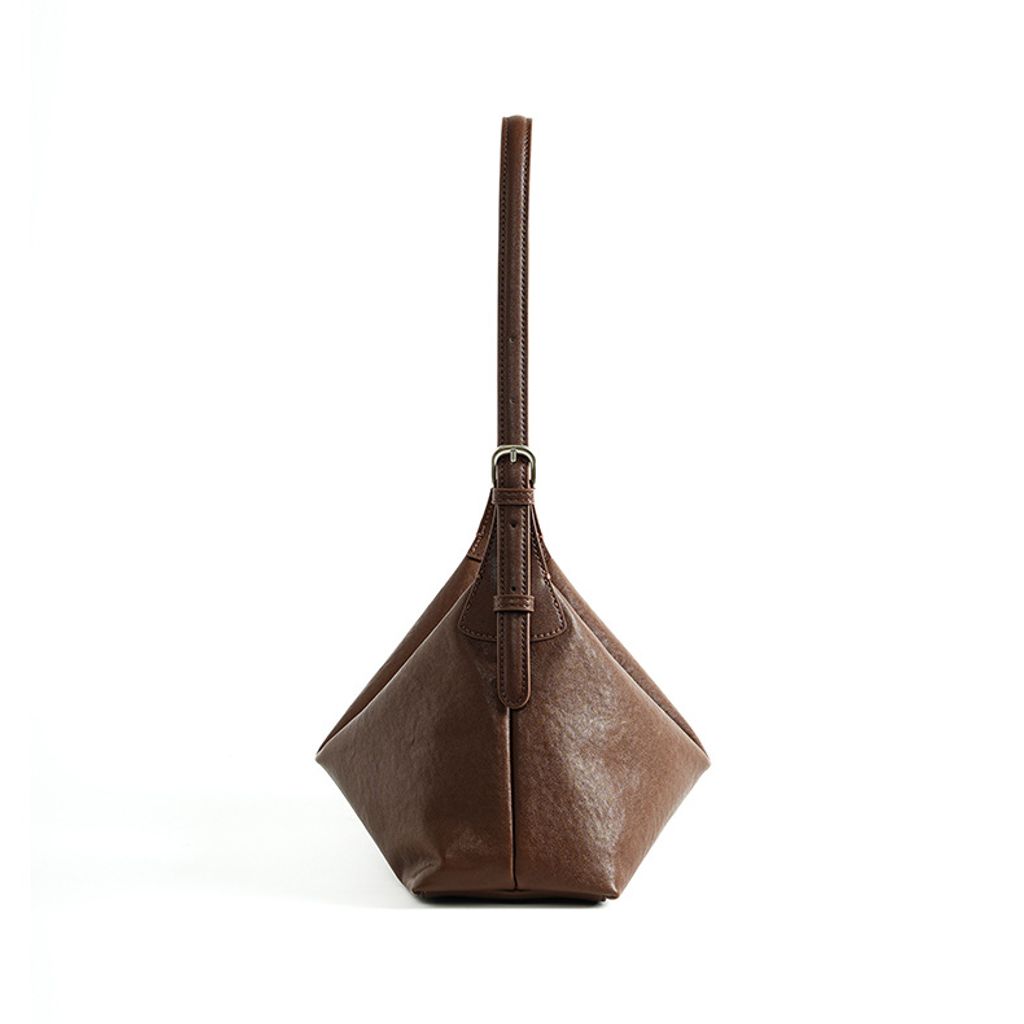 Classic Genuine Leather Hobo Bag in Baroque Brown – Side View