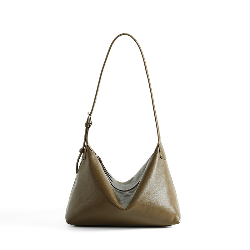 Classic Leather Hobo Bag – Yucca Green