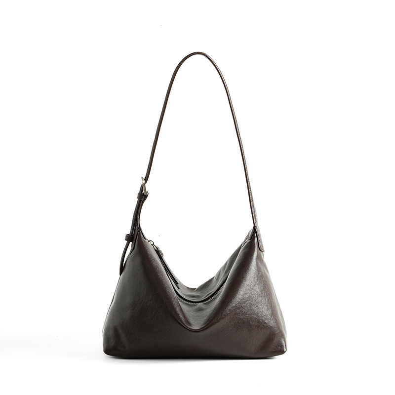 Classic Leather Hobo Bag – Chocolate
