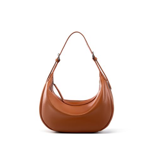 Luna Genuine Leather Hobo Bag – Caramel