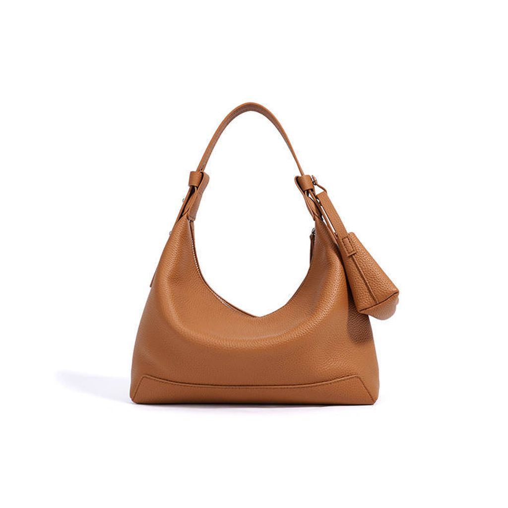 Chic Luxury Genuine Leather Hobo Bag – Back View