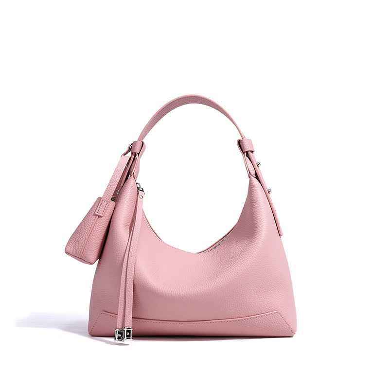 Chic Luxury Leather Hobo Bag – Pink