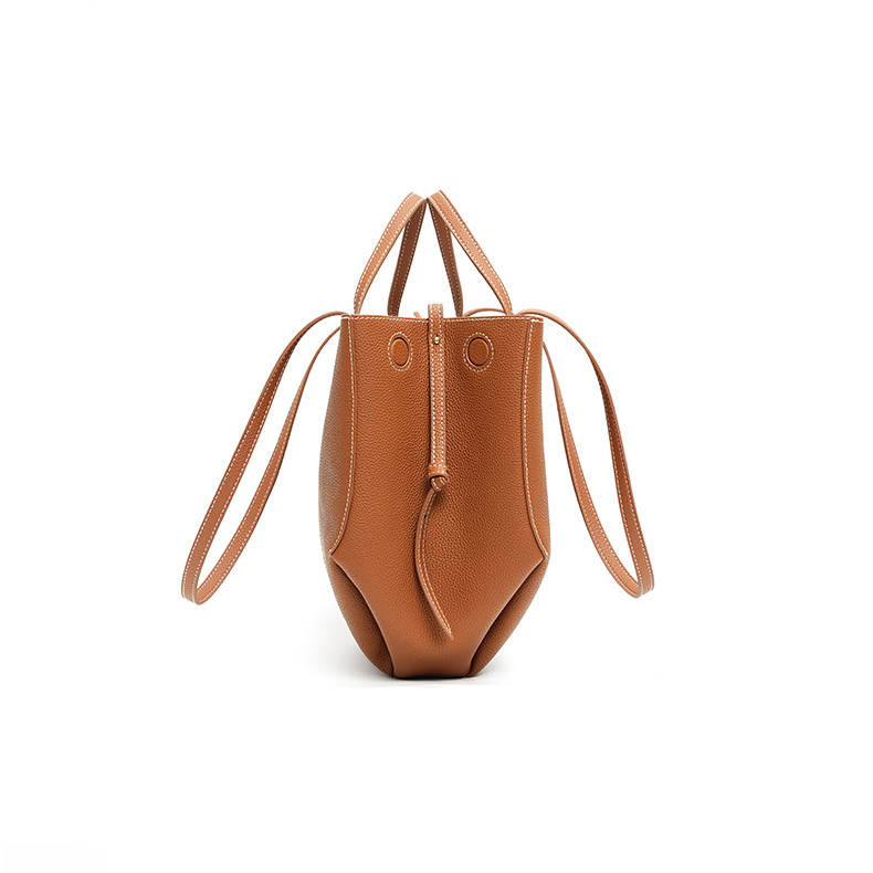 Urban Commuter Leather Tote Bag – Side View