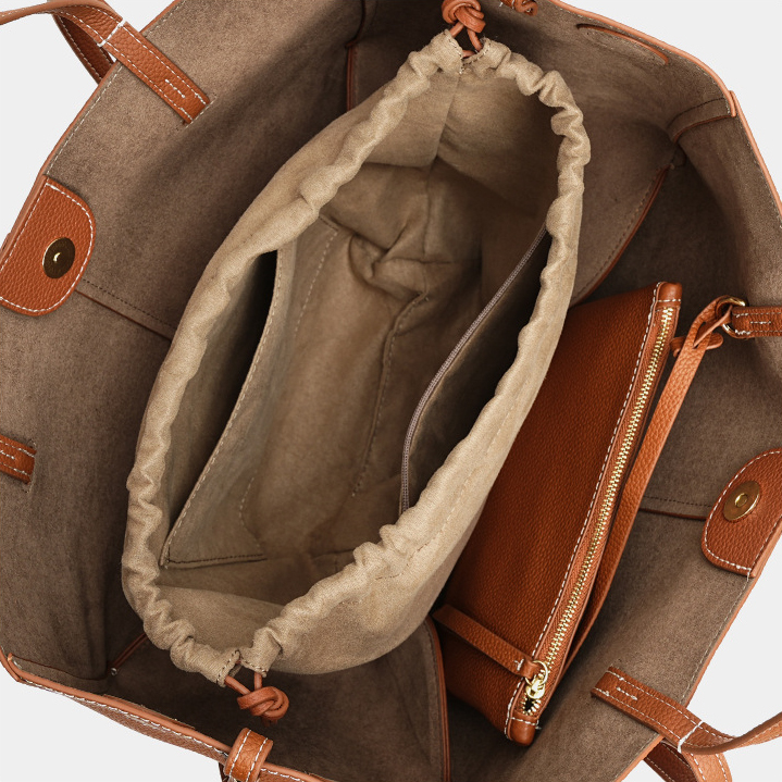 Urban Commuter Leather Tote Bag – Interior View