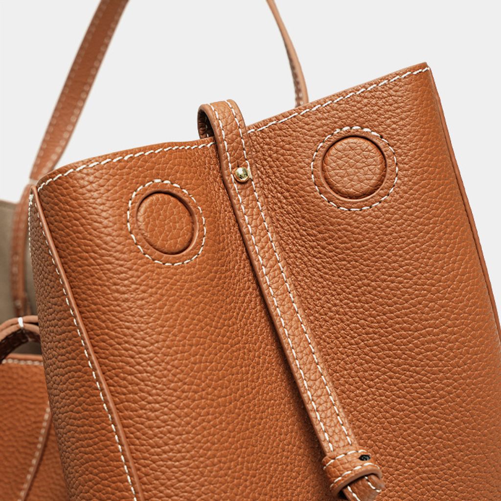 Urban Commuter Genuine Leather Tote Bag – Stitching Detail