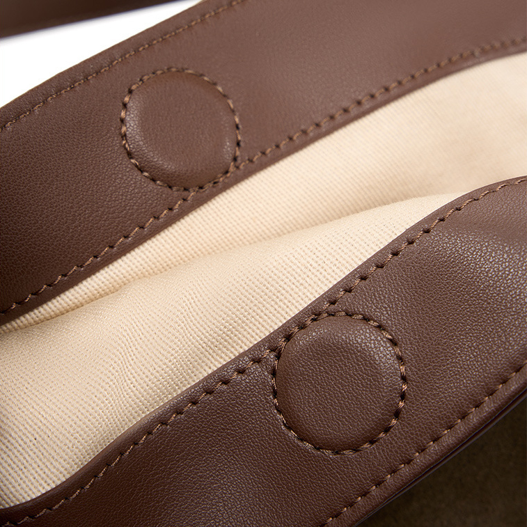 Suede Leather Retro Tote Bag – Magnetic Snap Detail