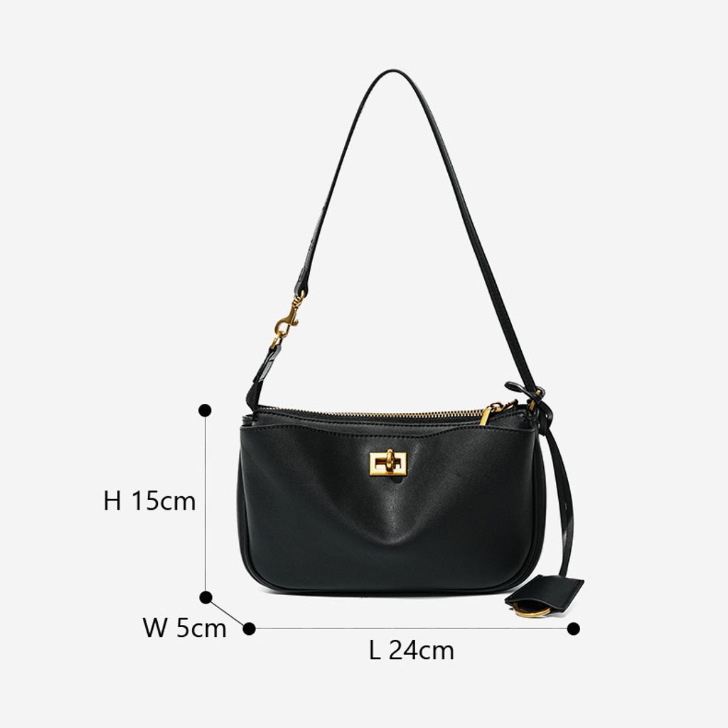 Rodeo Genuine Leather Baguette Bag – Product Dimensions