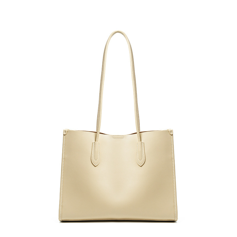 m7Premium Structured Leather Tote Bag – Ash Gray