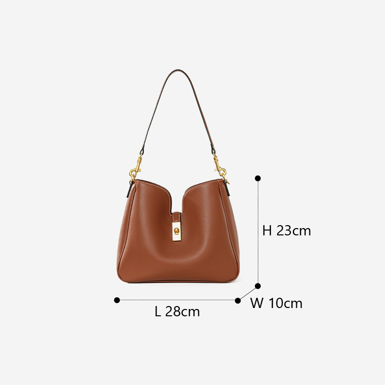 Premium Leather Structured Hobo Bag – Size Reference