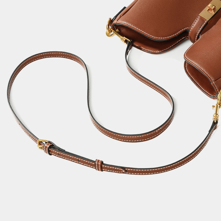 Premium Leather Structured Hobo Bag – Strap Detail