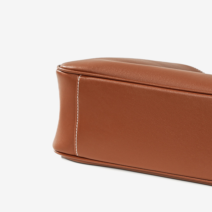 Premium Leather Structured Hobo Bag – Bottom View Detail