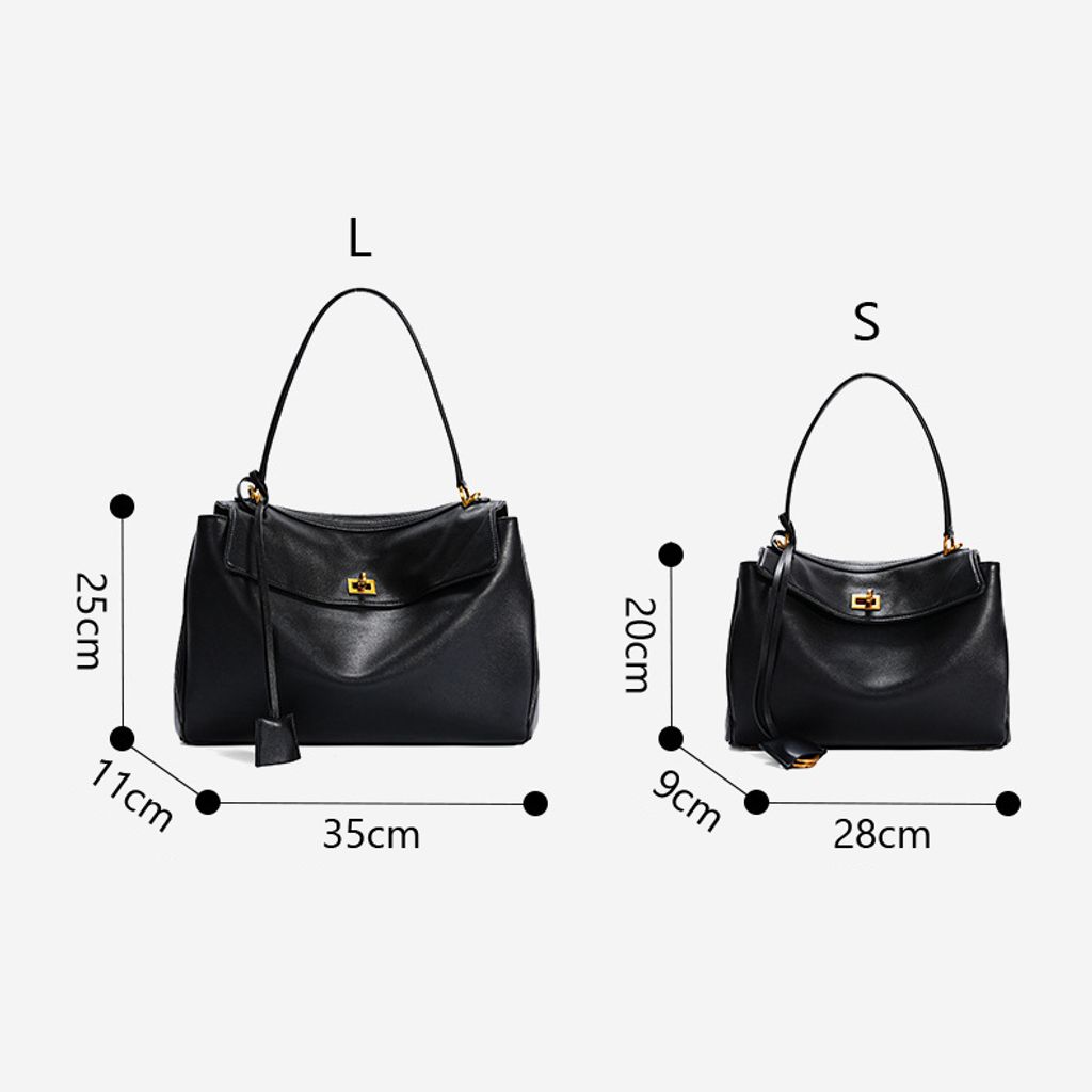 Premium Rodeo Genuine Leather Top Handle Tote Bag – Dimensions (Large and Small Sizes)