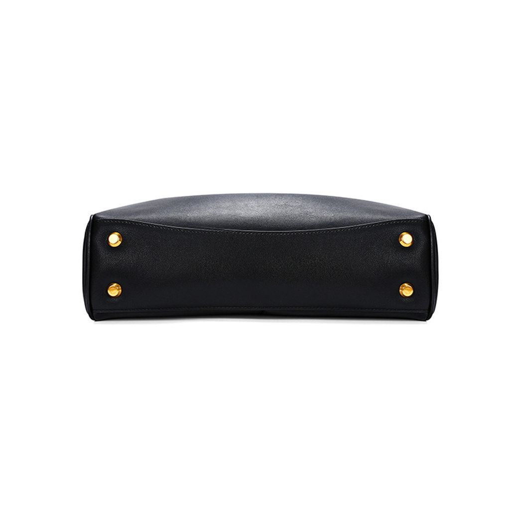 Premium Rodeo Genuine Leather Top Handle Tote Bag – Bottom View
