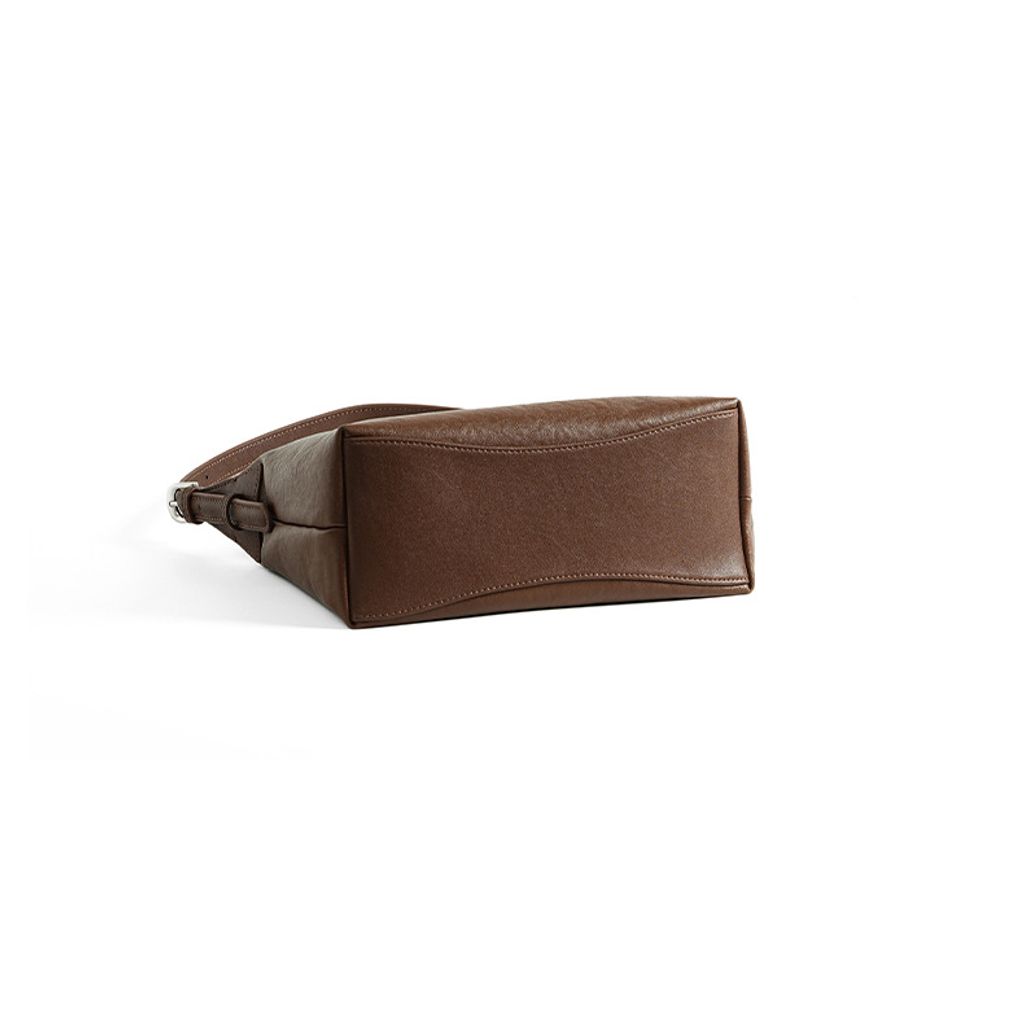 Classic Genuine Leather Hobo Bag in Baroque Brown – Bottom View