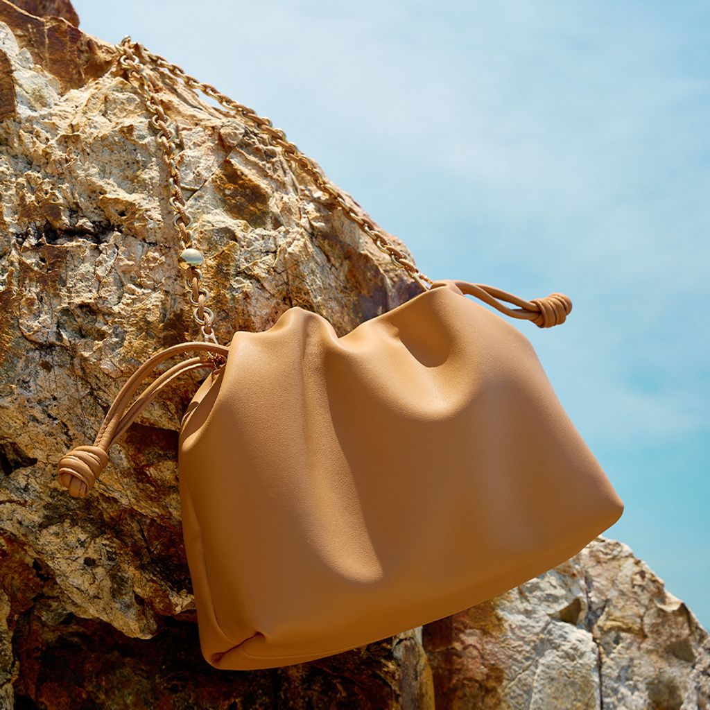 Elegant Genuine Leather Cloud Bag – Lifestyle Scene