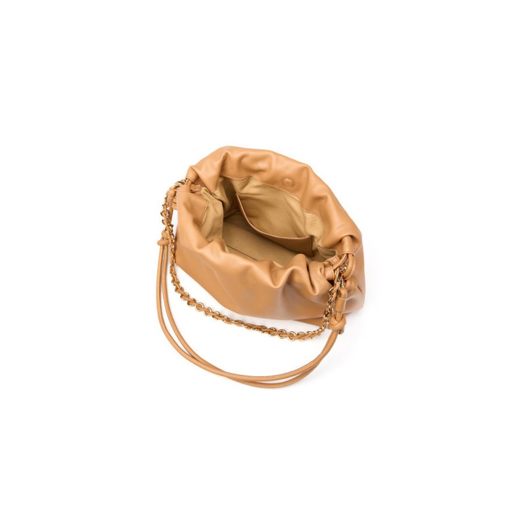 Elegant Genuine Leather Cloud Bag – Interior View