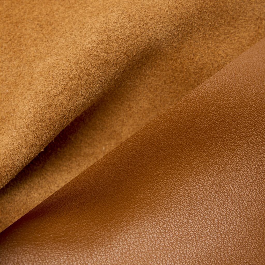 Refined Luna Genuine Leather Half Moon Bag – Suede and Cowhide Leather Texture Detail