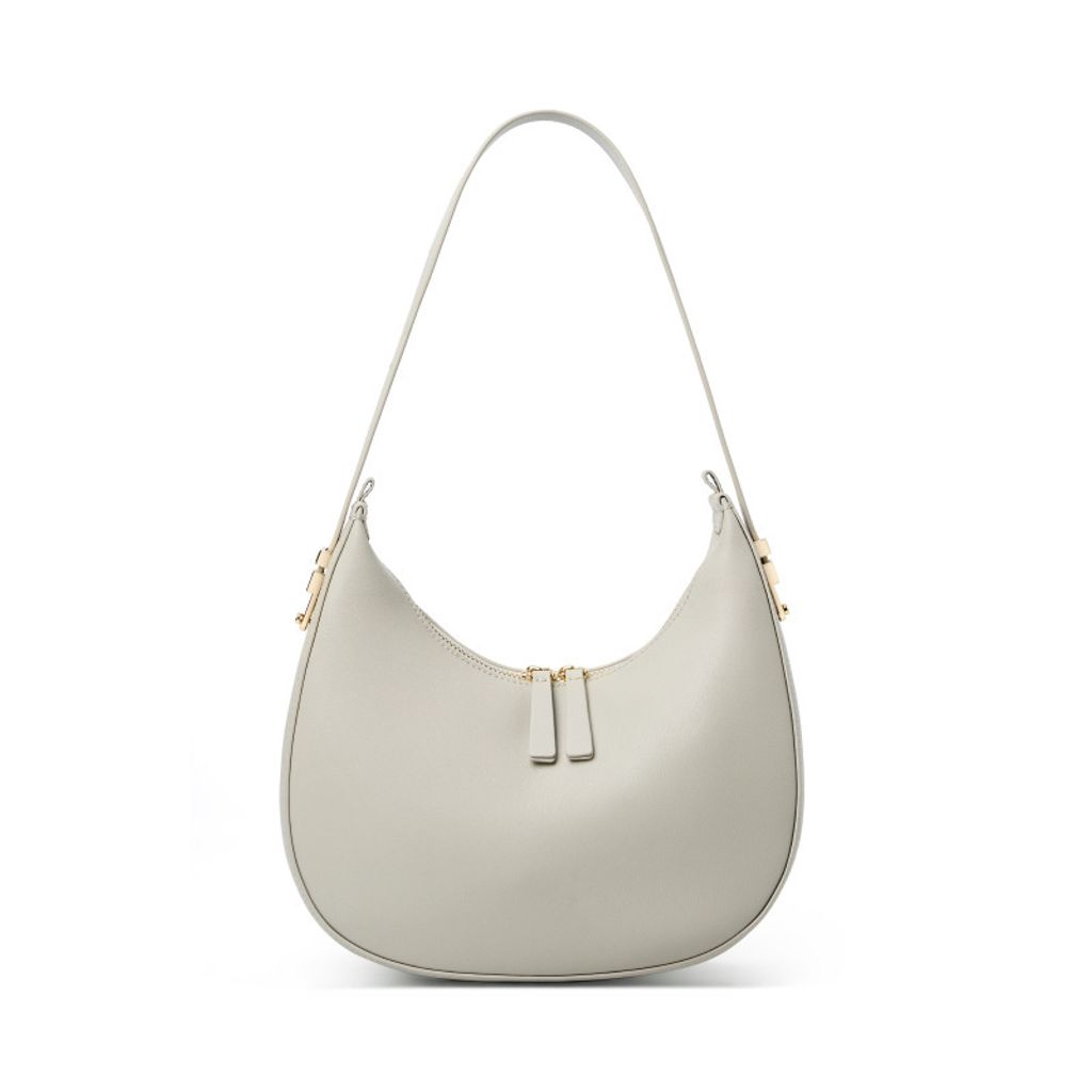 Refined Luna Genuine Leather Half Moon Bag – Off-White