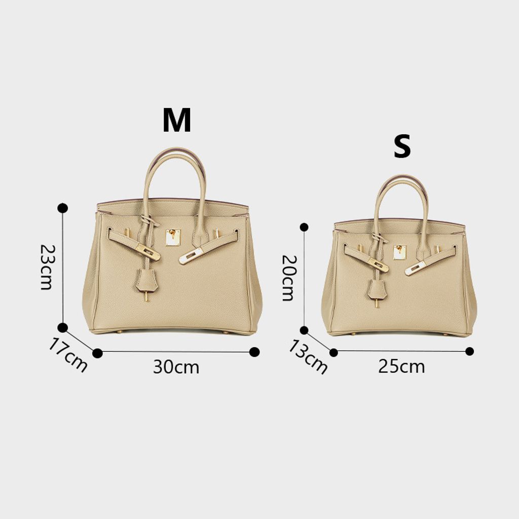 Premium Togo Leather Structured Top Handle Bag – Medium and Small Size Reference