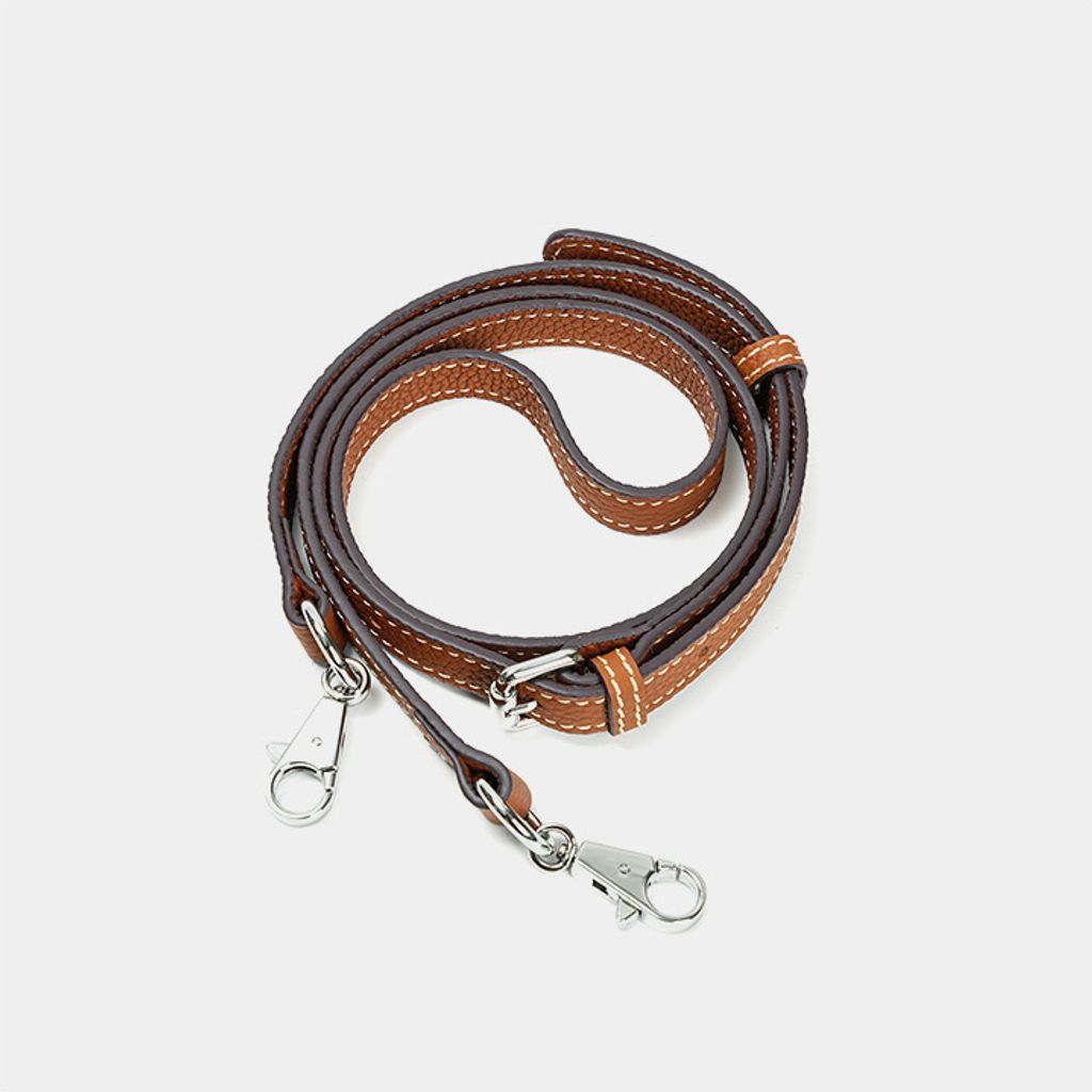 Premium Togo Leather Structured Two-Tone Top Handle Bag – Strap Detail